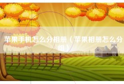 苹果手机怎么分相册（苹果相册怎么分组）