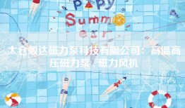 太仓顺达磁力泵科技有限公司：高温高压磁力泵 , 磁力风机