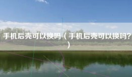 手机后壳可以换吗（手机后壳可以换吗？）