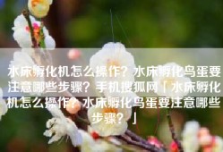 水床孵化机怎么操作？水床孵化鸟蛋要注意哪些步骤？手机搜狐网「水床孵化机怎么操作？水床孵化鸟蛋要注意哪些步骤？」