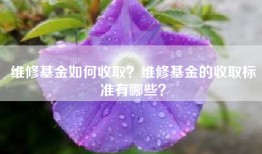 维修基金如何收取？维修基金的收取标准有哪些？