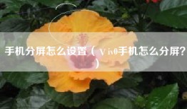 手机分屏怎么设置（ⅴiv0手机怎么分屏？）