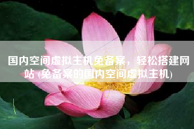 国内空间虚拟主机免备案，轻松搭建网站 (免备案的国内空间虚拟主机)
